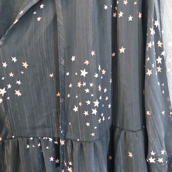 Isabel Maternity Woven Star Print Flounce Dress - Picture 5 of 7